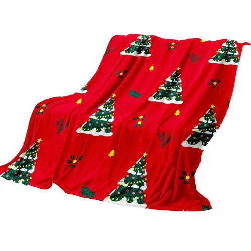 1 Pack Throw Blanket, Blanket, Christmas, Microfiber, Flannel, Lightweight, Soft, Comfortable, 51in x 60in, Washable