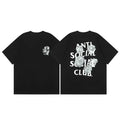 Anti Social Social Club "White Roses" Customized Round Neck Shortsleeve Cotton Graphic Tshirt - Bold Floral Design Streetwear Outfits Top, 100% Cotton Unisex Cut, Medium Length, Textured Knit, Casual Menswear, Machine Washable