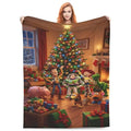 Disney Pixar Toy Story Woody & Buzz Graphic Soft Fleece Comfort Throw Blanket, Holiday Christmas Tree Decor Gift for Kids,comfrt