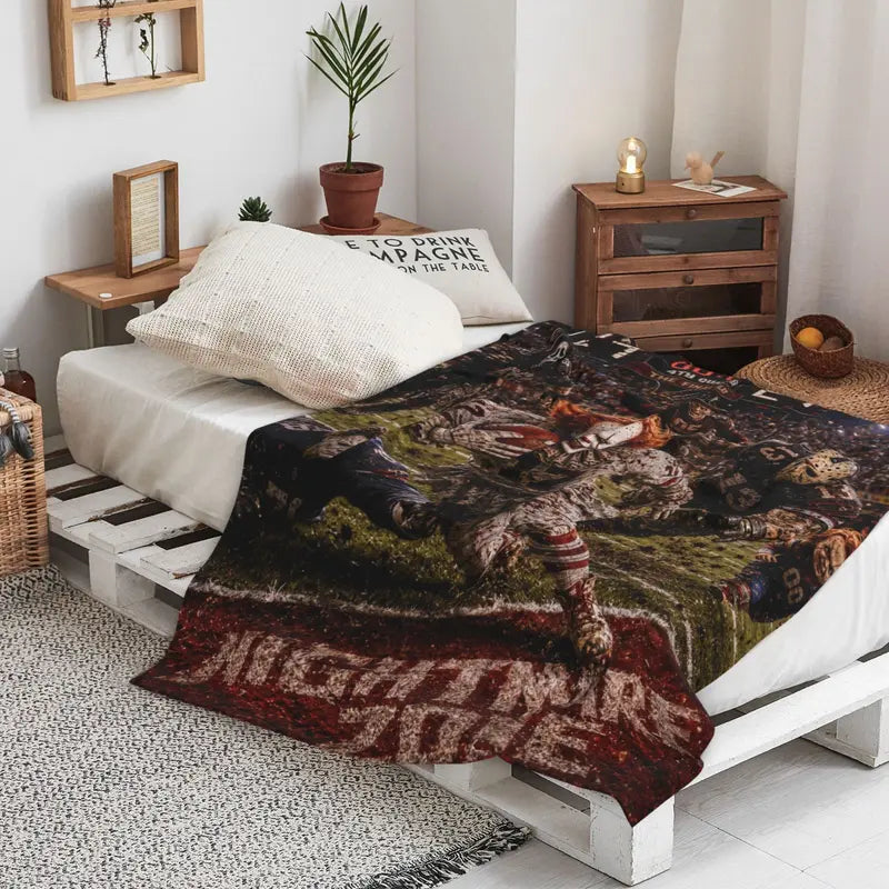 Halloween-M Blanket All Season Sofa Bedroom Chairs Dorm Couch Camping Soft Warm Cozy Bed Fleece Throw Gift for Men Women Boy Girl