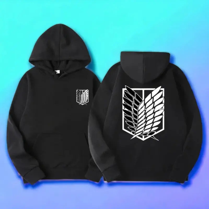Men's Attack on Titan Graphic Hoodie - Menswear Streetwear Clothing, Harajuku Anime Pullover, Cool Dacron Clothes for Party & Halloween Outfits, S Size Tops, Casual Fashion Apparel, T-Shirt