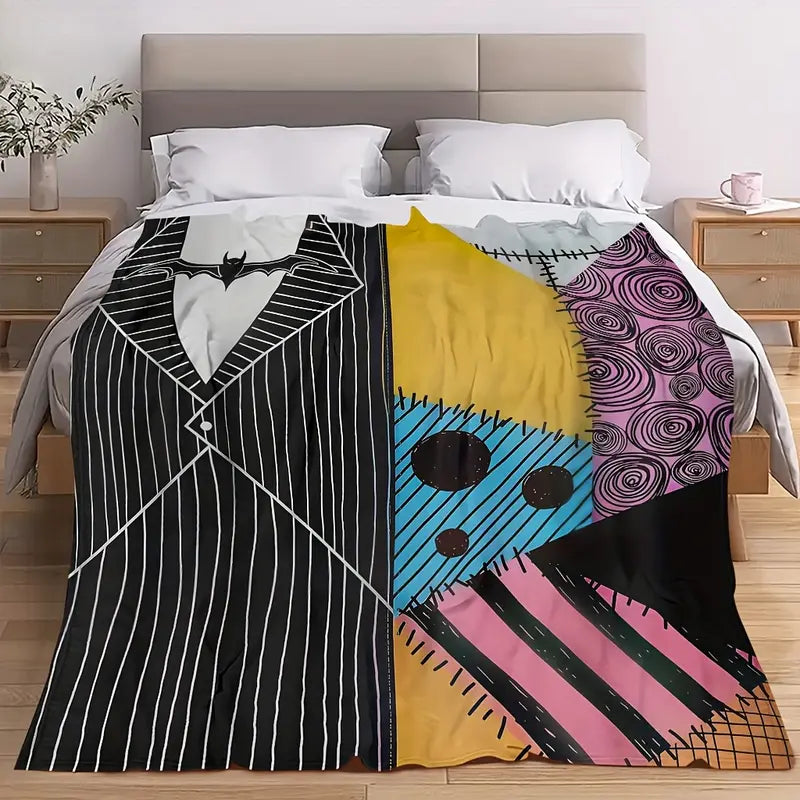 The Cartoon Movie Christmas Flannel Blanket - Spooky Super Soft, Lightweight Throw for Home, Travel, Couch Bed - Valentine's Day Birthday Christmas Men Women Adults Boys Girls Gift