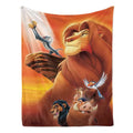 Disney Classic 2026 Lion King Character-Themed Blanket, Flannel Fleece Soft Fabric, Anti-Fade Print of Simba & Mufasa Safari Graphic, Cozy, Multi-Size for Home & Travel, Holiday Gift