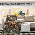 Animal Print Soft Blanket, 1 Count/2 Counts Multi-purpose Throw Blanket, Multifunctional Blanket, Air-conditioned Room Blanket, Warm Nap Blanket for Home Office Travel Camping