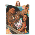 Disney Classic 2026 New Moana Fleece Throw Blanket, Maui Graphic Design, Cozy Soft for Bed & Couch, Holiday Gift for Home Use