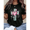 Women's God Is Good Christian Graphic T-Shirt - Casual Inspirational Tee, 100% Pure Cotton, Lightweight Breathable Short Sleeve, Loose Fit Round Neck Printed Top for Everyday Summer