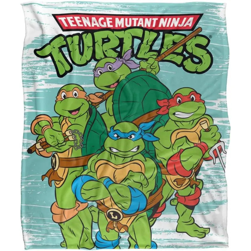 Teenage Mutant Ninja Turtles TMNT Turtle Group Silky Touch Super Soft Throw Blanket, Cartoon blanket, children's birthday gift,Cute Funny Throw Blankets for Bed Sofa Couch,Applies to Super soft  decorative sofa/sofa/bedroom