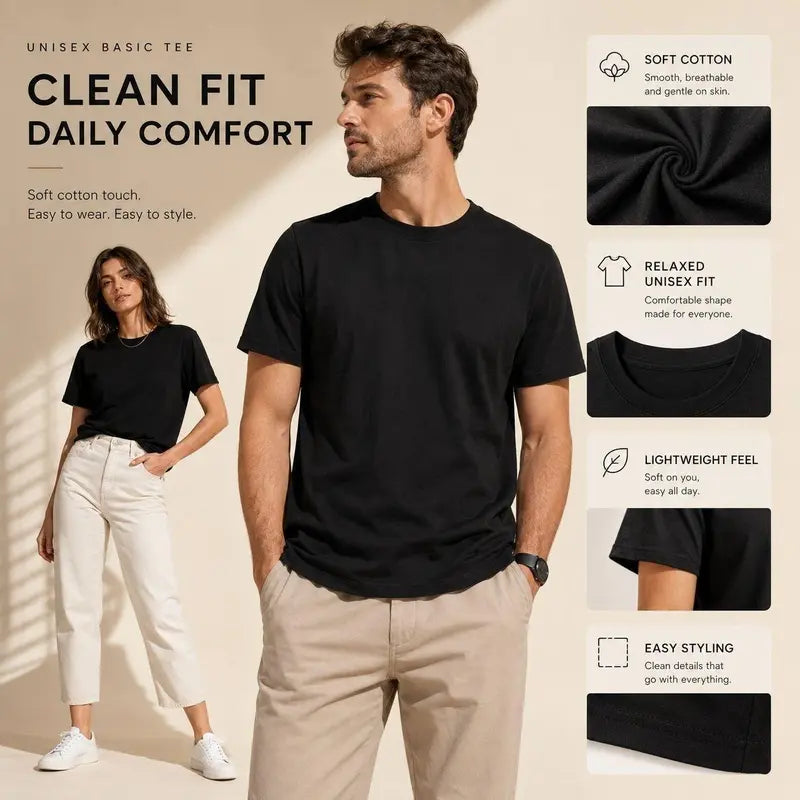 Men's Customized Oversized Cotton Graphic Crew Neck Short-Sleeve Tees - Relaxed Fit, Casual Streetwear, Vintage Y2k Korean Style, Harajuku Aesthetic, Textured Knit Tops with Belle, Princess, Book, Music Note, Mechanic, Jesus Themes