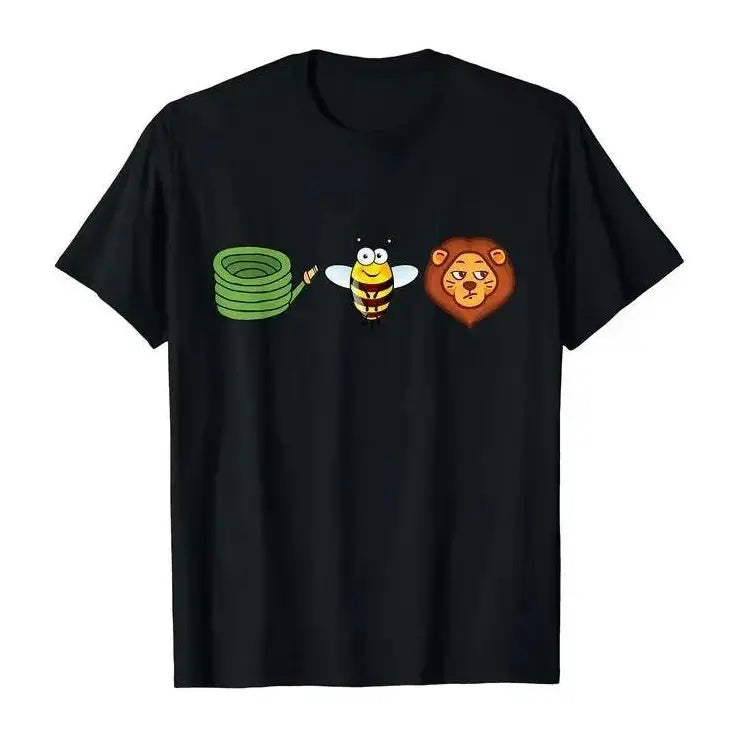 Hose Bee Lion Mens T Shirts Cotton Short Sleeve T-Shirt Crew Neck Tees Casual Shirt,Men's,Regular,Fit Textured Knit Top,belle,princess,book tee,outdoor,grade,,baby,dee,music,note,,graphic,del,padre,,mechanic,,bible,verse,hoodie
