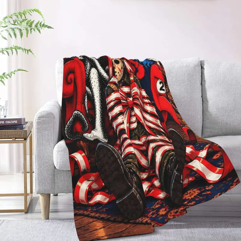 Halloween-M Blanket All Season Sofa Bedroom Chairs Dorm Couch Camping Soft Warm Cozy Bed Fleece Throw Gift for Men Women Boy Girl