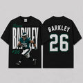vacancy,design,fashionable,sport,casual,cotton,Saquon Barkley 26 Vintage Washed T-Shirt, Football Graphic Tee, Eagles Game Day Shirt, Game Day Fan Gift, Merch Outfit, Gift For Dad, Gift For Boyfriend, Retro Football Tee