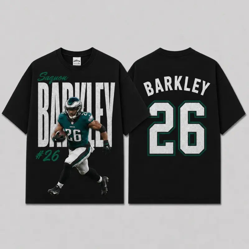 vacancy,design,fashionable,sport,casual,cotton,Saquon Barkley 26 Vintage Washed T-Shirt, Football Graphic Tee, Eagles Game Day Shirt, Game Day Fan Gift, Merch Outfit, Gift For Dad, Gift For Boyfriend, Retro Football Tee