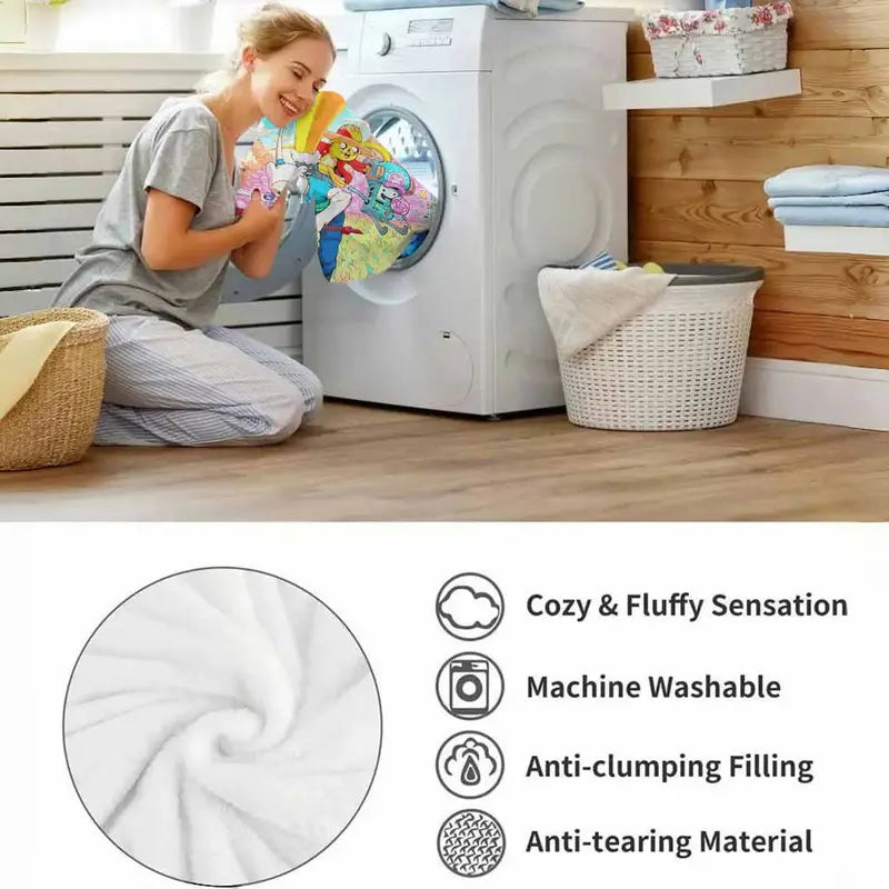 Flannel Throw Blanket - Adventure Fantasy Colorful Cartoon Print, Anti-Pilling Fiber-Dyed Color Fade-Safe Dye Fabric, Soft Warm Lightweight Durable Decorative Bedroom Blanket, 50*60inch (Medium Throw Size for Teen) 30–60in Size Fit for Sofa, Camping Gift