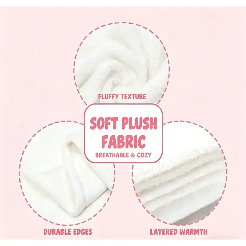 1Pc Fluffy Dog Blanket - Cute Animal Blanket with Adorable Puppy Faces, Soft Flannel Fabric 1-Piece Throw, Lightweight All-Seasons Warm Cover, Machine Washable for Small Dogs, Sofa & Bed Use