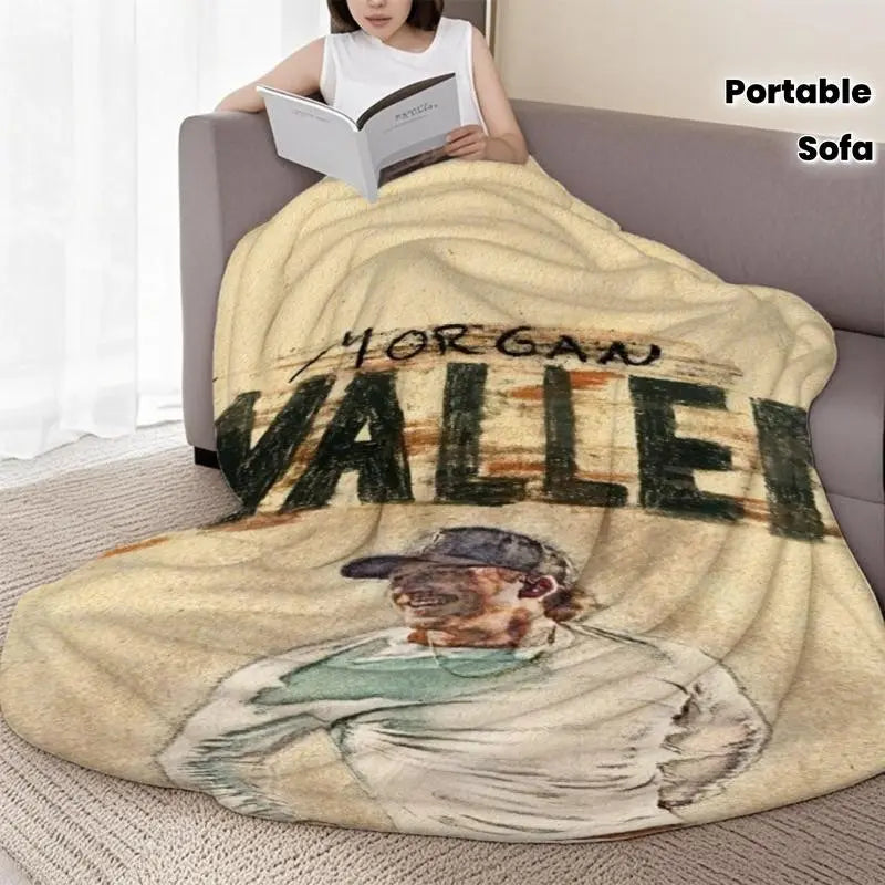 Wallen Singer Celebrity Theme Flannel Fabric Blanket - Lightweight Carry, Portable, Colorful, Soft Fleece, Contemporary Look, Fan Gift Pick, Sofa & Bed Use, All Season Home Decor, Black Friday Deal