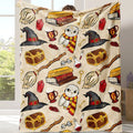 Cartoon Pattern Blanket, Soft Cozy Throw Blanket with Storage Bag, Air-conditioned Room Blanket for Bed, Air Conditioner Blanket, Halloween Decor Warm Napping Blanket for Home & Office, Valentine's Day Gift #GLOBAL PICKS