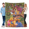 Disney Classic 2026 New Winnie the Pooh Character-Themed Blanket, Flannel Fleece, Treehouse Print with Pooh Bear & Tigger, Multi-Size Ultra-Soft Throw for Home Snuggles & Travel, Cozy Vibes Holiday Gift