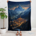 Flannel Throw Blanket - Night Court Themed, Book Reading Accessory, French Country Decor Piece, Library Gift Idea, Easy Layering Option, Christmas Gift for Book Lovers