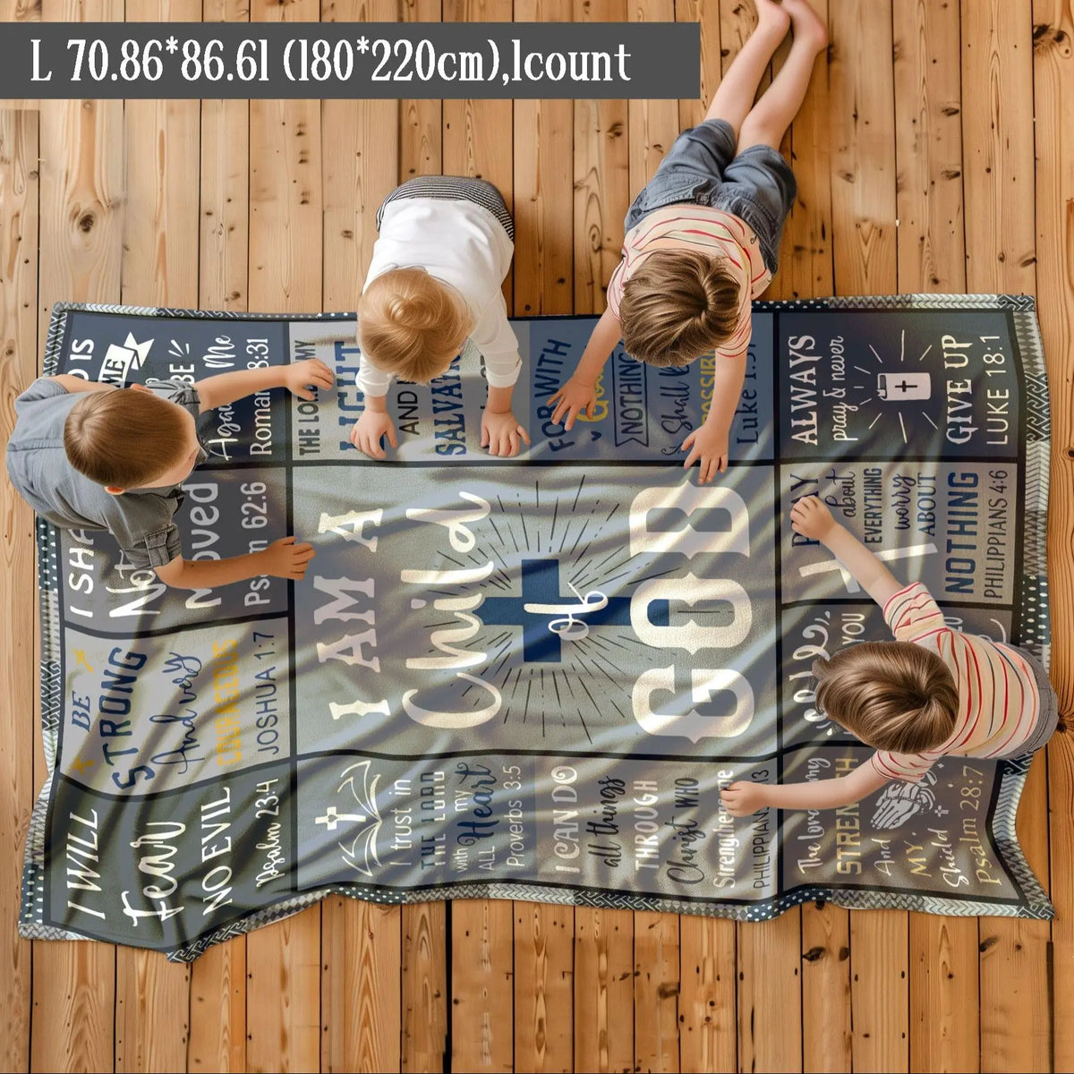 Letter Print Blanket, Slogan Print Blanket, 1 Count Casual Soft Throw Blanket, Air-conditioned Room Blanket, Warm Nap Blanket for Home Office Travel Camping