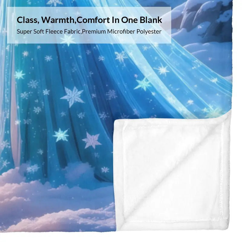 Disney 2026 Classic Frozen Elsa & Olaf Ice Castle Flannel Fleece Throw Blanket, Soft Fabric, Anti-Fade Princess Fairy Tale Prints, Winter Snow Graphics, Multi-Purpose for Bed-Couch Use, Ideal Holiday Gift, Blankets for Bed
