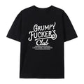 Men's Soft Cotton Oversized Short-Sleeve Crew Neck Custom Retro Graphic T-Shirt Top - Unisex Sizing, All-Seasons Casual Streetwear, Funny Sarcastic Grumpy F*cker's Club Lifetime Member Print, Machine-Washable Gift For Him