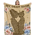 100% Polyester Warm Fleece Flannel Throw Blanket - Soft, Cozy, Breathable, Wrinkle-Resistant, Durable, Fade-Resistant, Machine Washable, 1-Side Printed, Plain White Back, All Seasons, Holiday Themes, Home/Camping Gift for Mom